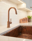 Hammered Aged Copper Undermount Kitchen Sink