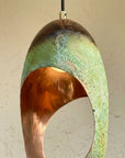 Set of 2 Handmade Oxidized Copper Pendant Lights – Vintage Farmhouse Lighting