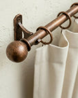 Aged Copper Curtain Rod Set – Rustic Window Hardware