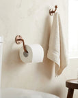 Aged Copper Wall Toilet Roll Holder – Rustic Bath Hardware