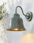 Handmade Verdigris Copper Wall Sconce – Rustic Outdoor Barn Light