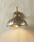 Rustic Hammered Copper Wall Sconce – Scalloped Shade