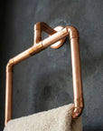 Copper Pipe Towel Ring – Industrial Wall Mounted Bath Holder