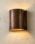 Handcrafted Hammered Copper Wall Sconce – Rustic Lighting