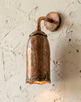Handmade Aged Copper Cylinder Sconce – Rustic Wall Downlight