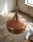 Handmade Copper Bell Pendant Light – Rustic Kitchen Island Lamp