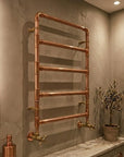 Copper Ladder Towel Rack – Rustic Wall Bathroom Rail