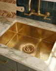 Hammered Brass Bar Sink for Luxury Kitchen Counters