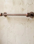 Handmade Aged Copper Towel Bar – Rustic Bathroom Rail