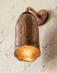 Handmade Aged Copper Cylinder Sconce – Rustic Wall Downlight