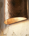 Handmade Hammered Copper Cylinder Wall Sconce – Rustic Up & Down Light