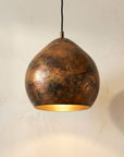 Handmade Oxidized Copper Dome Pendant Light for Kitchen & Dining