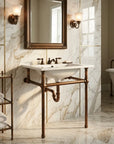 Aged Copper Console Sink Stand – Rustic Vanity Frame