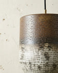 Handmade Oxidized Copper Drum Pendant Light – Rustic Ceiling Lamp