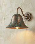 Aged Copper Bell Shade Wall Light – Rustic Sconce