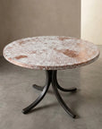 Round White Patina Copper Coffee Table
