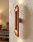 Handcrafted Copper Cylinder Wall Lamp – Dual Beam Sconce