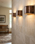 Handmade Hammered Copper Wall Sconce for Rustic Indoor & Outdoor Lighting