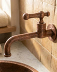 Vintage Copper Wall Faucet – Single Handle Sink Tap