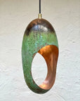 Set of 2 Handmade Oxidized Copper Pendant Lights – Vintage Farmhouse Lighting