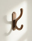 Aged Copper Double Wall Hook – Rustic Coat & Robe Hanger