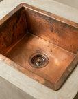 Handmade Rectangular Copper Vessel Sink for Rustic Bathrooms