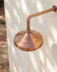 Handcrafted Aged Copper Rain Shower Head – Wall Mount