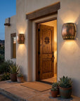 Handmade Hammered Copper Wall Sconce – Rustic Patina Wall Light