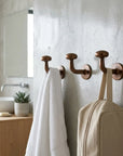 Solid Copper Mushroom Wall Hook for Robes & Towels