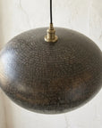 Handmade Oxidized Copper Pendant Light – Rustic Hammered Ceiling Lamp
