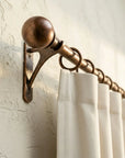 Aged Copper Curtain Rod Set – Rustic Window Hardware