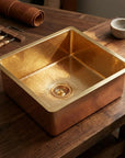 Hammered Brass Bar Sink for Luxury Kitchen Counters