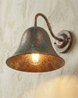 Aged Copper Bell Shade Wall Light – Rustic Sconce
