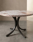 Round White Patina Copper Coffee Table