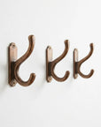 Aged Copper Double Wall Hook – Rustic Coat & Robe Hanger