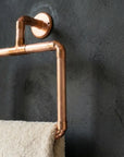Copper Pipe Towel Ring – Industrial Wall Mounted Bath Holder