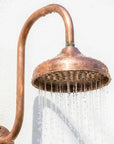 Handmade Copper Rain Shower with Curved Wall Arm