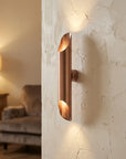 Handcrafted Copper Cylinder Wall Lamp – Dual Beam Sconce