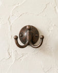 Aged Copper Double Coat Hook – Rustic Wall Hanger