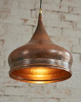 Handmade Copper Bell Pendant Light – Rustic Kitchen Island Lamp