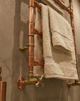 Copper Ladder Towel Rack – Rustic Wall Bathroom Rail