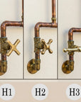 Unlacquered Copper Outdoor Shower System with Wall-Mounted Rain Head