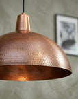 Handmade Hammered Copper Dome Pendant Light for Kitchen Island