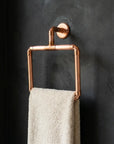 Copper Pipe Towel Ring – Industrial Wall Mounted Bath Holder