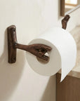 Rustic Copper Branch Toilet Paper Holder – Wall Mount Bath Rail