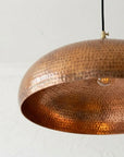 Handmade Hammered Copper Dome Pendant Light for Kitchen Island