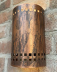 Handmade Rustic Copper Outdoor Wall Sconce for Porch & Entryway