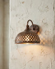 Antique Copper Dome Wall Light – Rustic Farmhouse Sconce