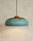 Handcrafted Verdigris Copper Pendant Light for Farmhouse Kitchens