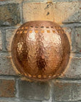 Handmade Hammered Copper Wall Sconce – Rustic Round Accent Light